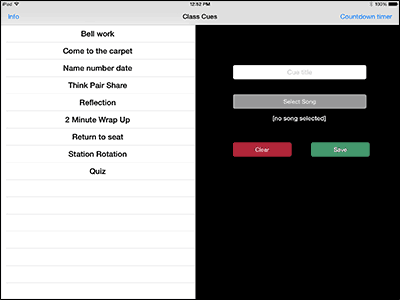 Class Cues iPad