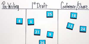 Chart using wet erase pen
