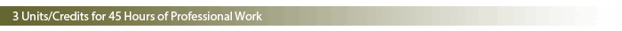 Hours for Each Credit/Unit