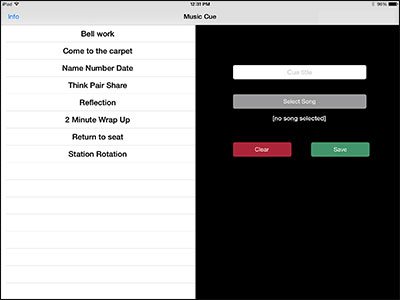 Music Cues iPad