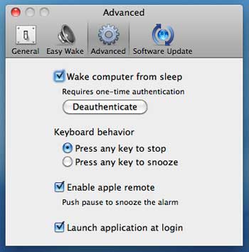 Alarm Clock preferences