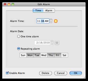 Setting the time