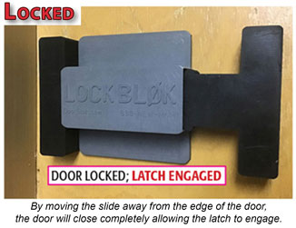 LOCK BLOK in closed position