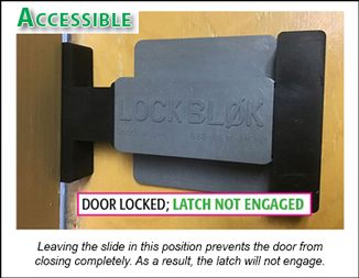 LOCK BLOK in open position