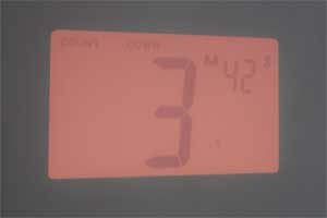 Red-tinted window