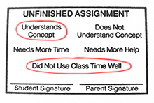 Unfinished Assignment stamp