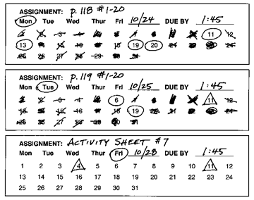 Math Check Off Sheet