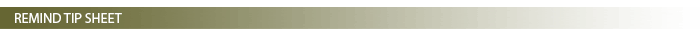 Reemind Tip Sheet