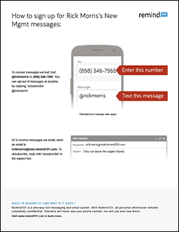 Remind101 Letter