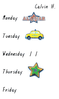 Card with stickers