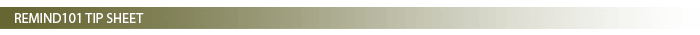 Reemind101 Tip Sheet
